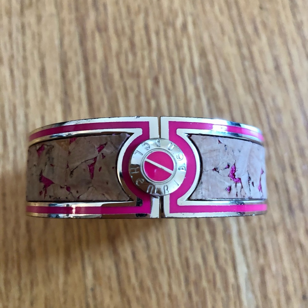 Henri Bendel pink and cork bracelet
